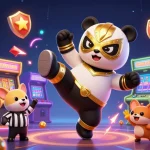 Dhani win gaming scene showcasing exciting slots, colorful characters, and electrifying arcade action.