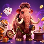 Gioca nei migliori casino non AAMS con un mammut e un tigre, circondati da slot e bonus.