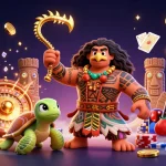 Jouez à des jeux de casino en ligne captivants avec notre illustration 3D dynamique.