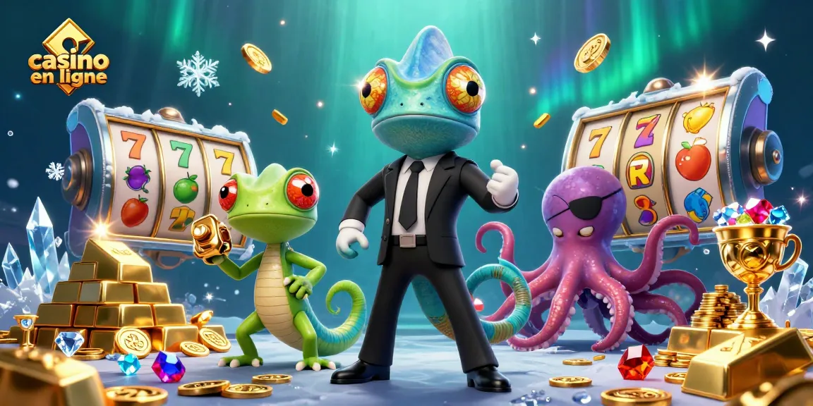 Découvrez l'excitation des casinos en ligne avec une illustration captivante de personnages dynamiques.