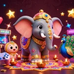 การเล่นโป๊กเกอร์ออนไลน์ พร้อมกับเครื่องเล่นเกม 3D สไตล์การ์ตูนและแสงสว่างที่สวยงาม