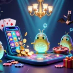 Découvrez une scène de casino en ligne illuminée par des vers luisants, créant une atmosphère captivante.