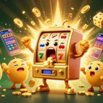 Experience the excitement of slot gacor maxwin with a jubilant slot machine celebrating a jackpot victory.