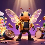 Spin the reels with janjislot alternatif: a vibrant 3D illustration of casino elements.