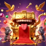 Plongez dans l'univers du casino en ligne avec un coffre au trésor 3D attirant des souris aventurières.
