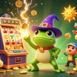 Play slots and win big at nhacaiuytin88, featuring a colorful storm of coins and games.