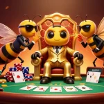 Jouer au casino en ligne avec façade unique d'illustration 3D illustrant un boss, des gardes et un informateur.