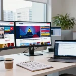 Real-time news updates at https://www.theindaily.com in a vibrant newsroom setting showcasing a journalist in action.